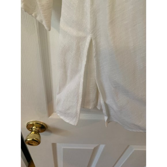 Eileen Fisher White Long Sleeve Button Down Top Small - Picture 4 of 7